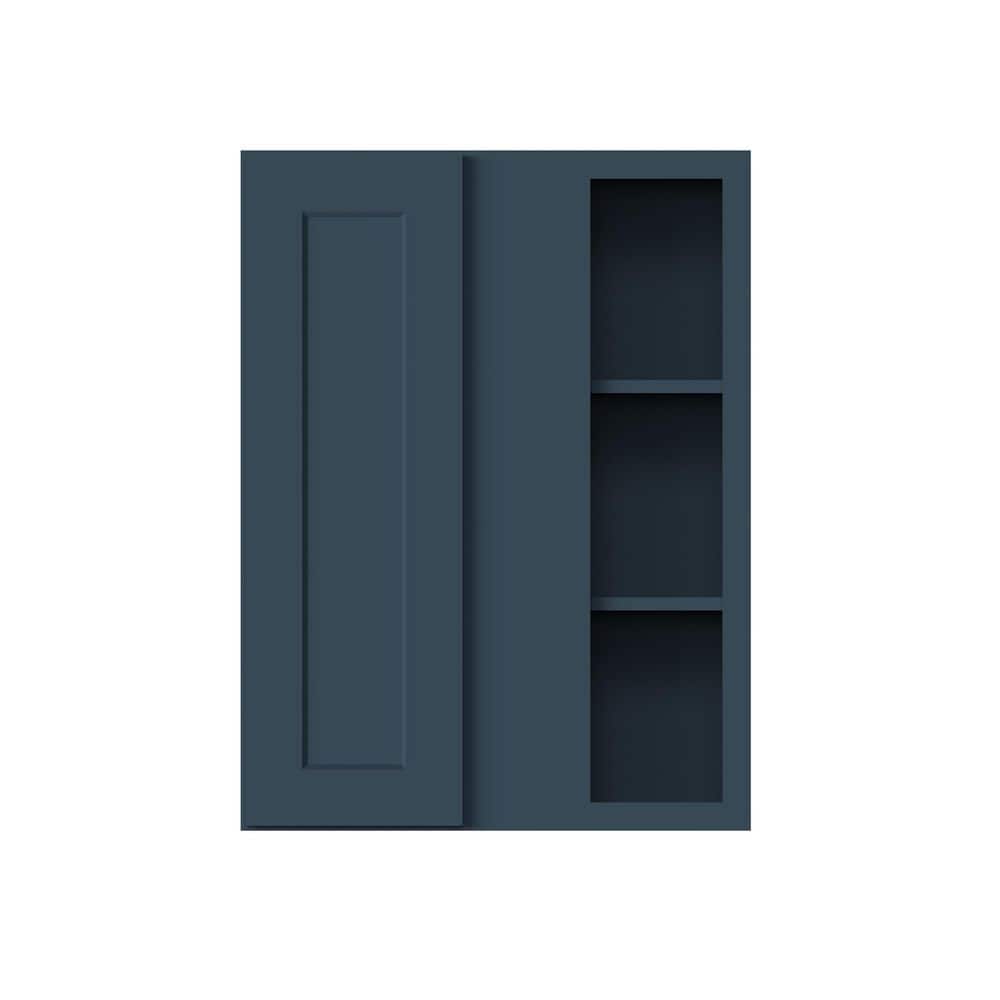 27 in. W x 12 in. D x 36 in. H Ready to Assemble Solid Wood Frame Shaker Wall Kitchen Cabinet in Cyber Grey price history on PriceWatchPro