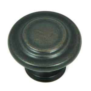1-1/4 in. Oil Rubbed Bronze Three Ring Round Cabinet Knob (10-Pack)