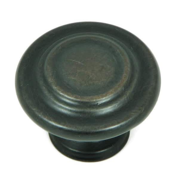 Stone Mill Hardware 1-1/4 in. Oil Rubbed Bronze Three Ring Round Cabinet Knob (10-Pack)