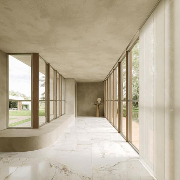 Tavani Calacatta Gold 47.24 in. x 47.24 in. Marble Look Polished Porcelain Floor and Wall Tile (15.49 Sq. Ft. / Each)