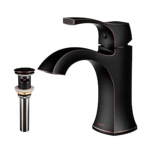 Randburg Single Handle Single Hole Basin Bathroom Faucet with Matching Pop-up Drain in Oil Rubbed Bronze
