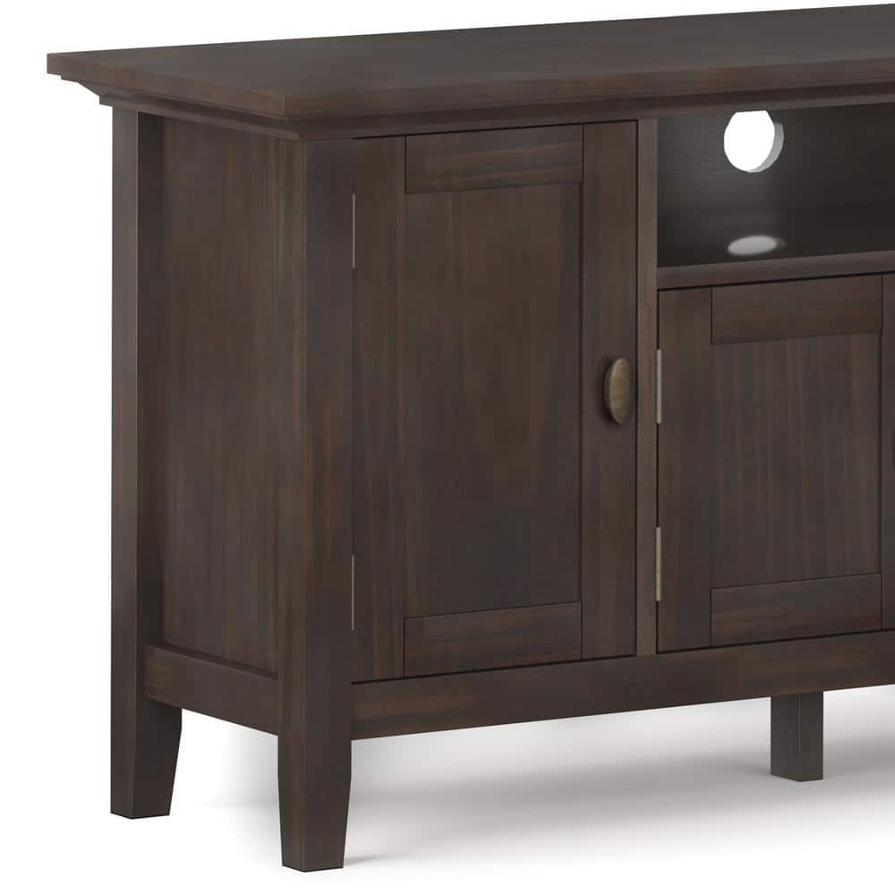 Redmond Transitional Solid Wood 72" TV Stand in Brunette Brown
