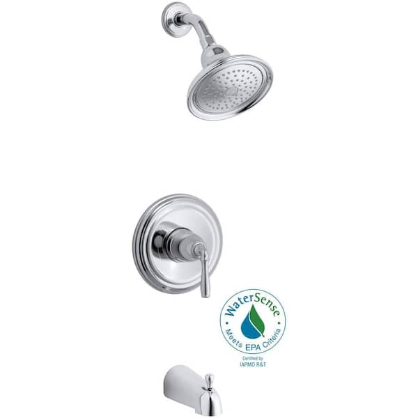 KOHLER Devonshire 1-Handle Tub and Shower Faucet Trim Kit in Polished Chrome (Valve Not Included)