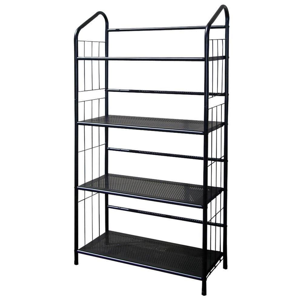 64 5 Tier Metal Book Shelf Black - Ore International