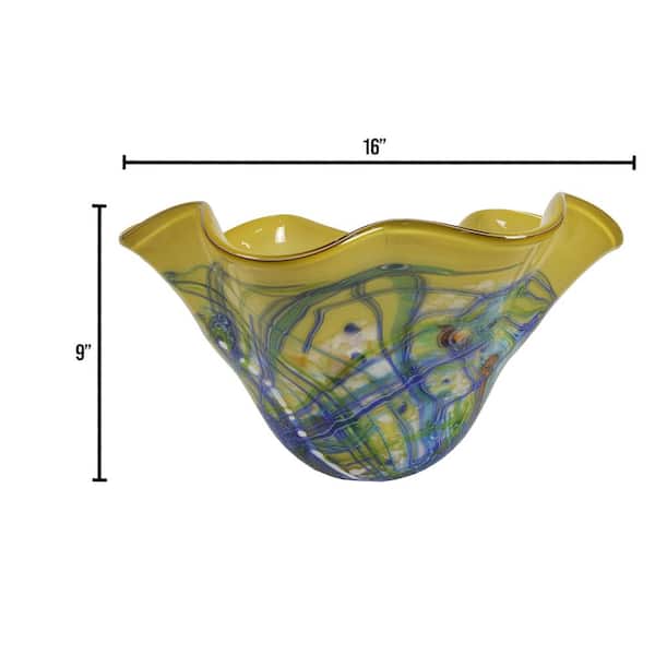 Dale Tiffany Viola Hand Blown Art Glass Bowl