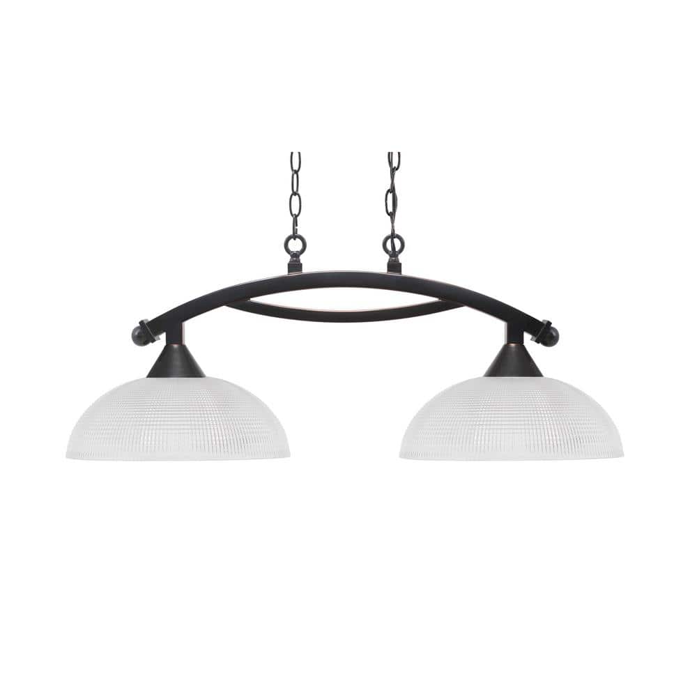Bridgewater 2 Light Black Copper Linear Chandelier, Any room with 13 in. Cl