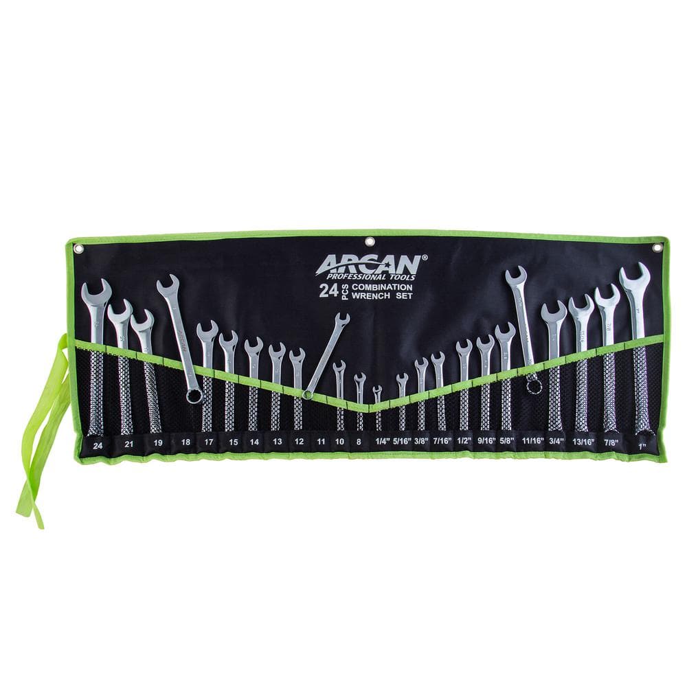 SAE and Metric Combination Wrench Set (24-Pcs)