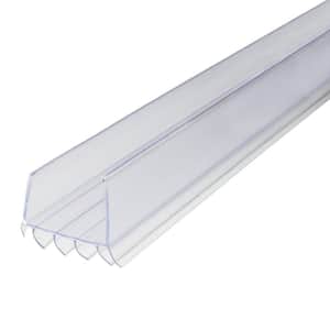 CINCH 1.75 in. x 36 in. Exterior Clear Vinyl Door Bottom Seals U-Shape Slide-On Under Door Seal