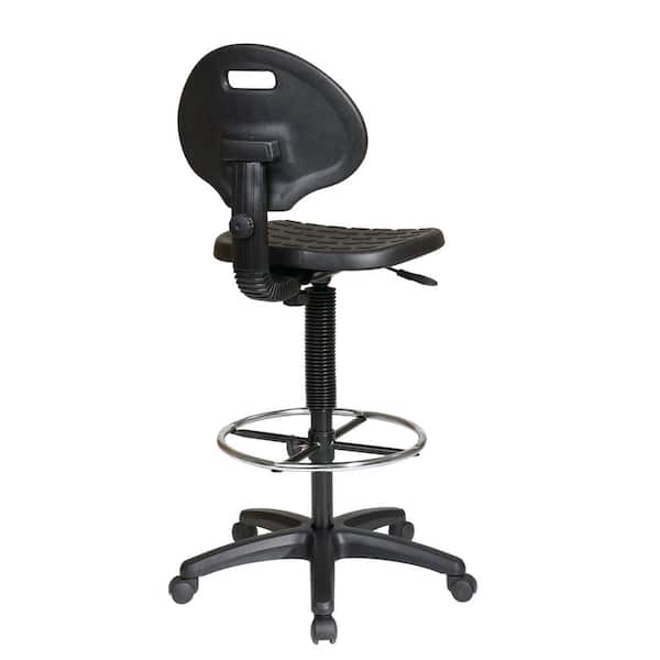 Black Drafting Chair with Footrest 18.5 x 22.5 x 48.75 : KH550 - Work  Smart by Office Star Products