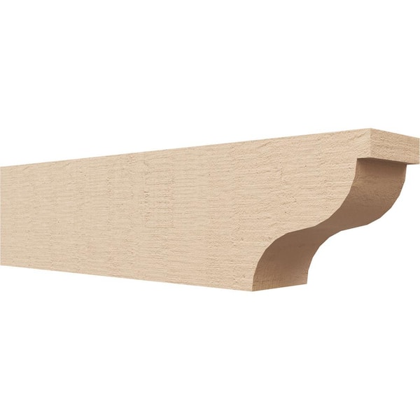 Ekena Millwork 4-in. x 6-in. x 24-in. Garner Woodgrain, Primed Tan Timberthane Polyurethane Rafter Tail Brace