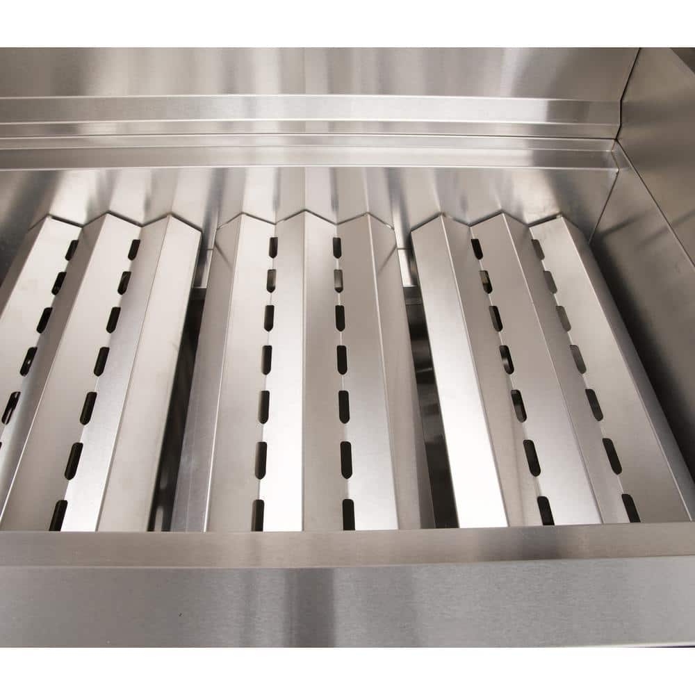 33-Inch Stainless Steel Natural Gas Grill Cart with Side Burner