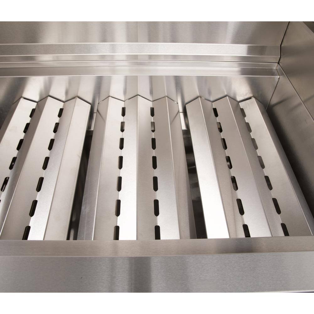 33-Inch Stainless Steel Natural Gas Grill Cart with Side Burner