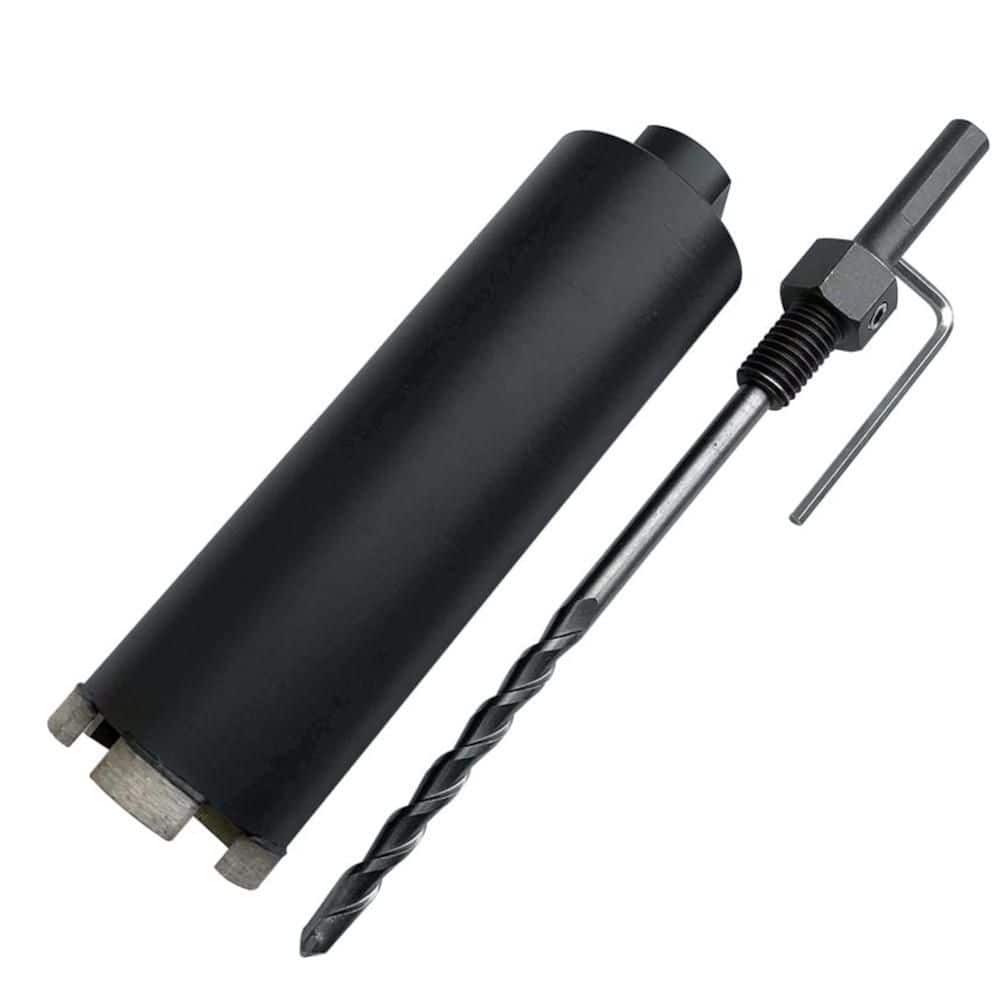EDiamondTools 2-1/2 in. Dry/Wet Core Bit for Masonry, Concrete or Stone, 5/8 in. 11 Arbor with 1/2 in. Chuck Pilot Bit Adapter