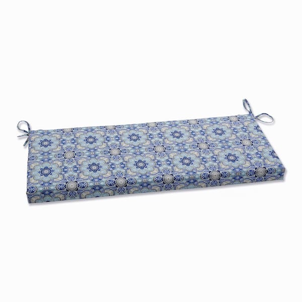 Pillow Perfect Novelty Rectangular Outdoor Bench Cushion in Blue