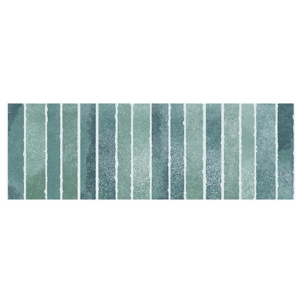 Giorbello Colorido Ceramic 4 in. x 12 in. x 8mm Subway Wall Tile - Jade Sample (1 Piece)