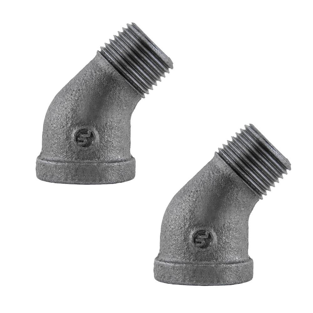 1/2 in. Black Iron 45° Street Elbow (2-Pack) price history on PriceWatchPro