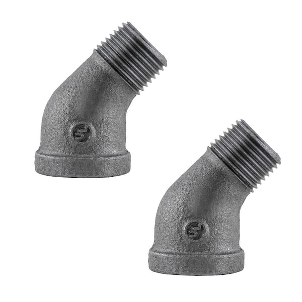STZ 1/2 in. Black Iron 45° Street Elbow (2-Pack)