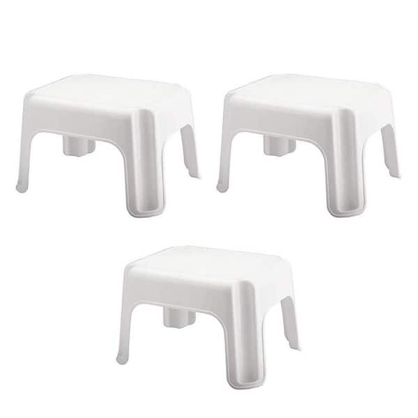 Rubbermaid Durable Plastic Roughneck Step Stool with 300 lbs. Capacity (3-Pack)