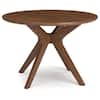 Lyncott Contemporary Brown Wood Dining Table 45 in.