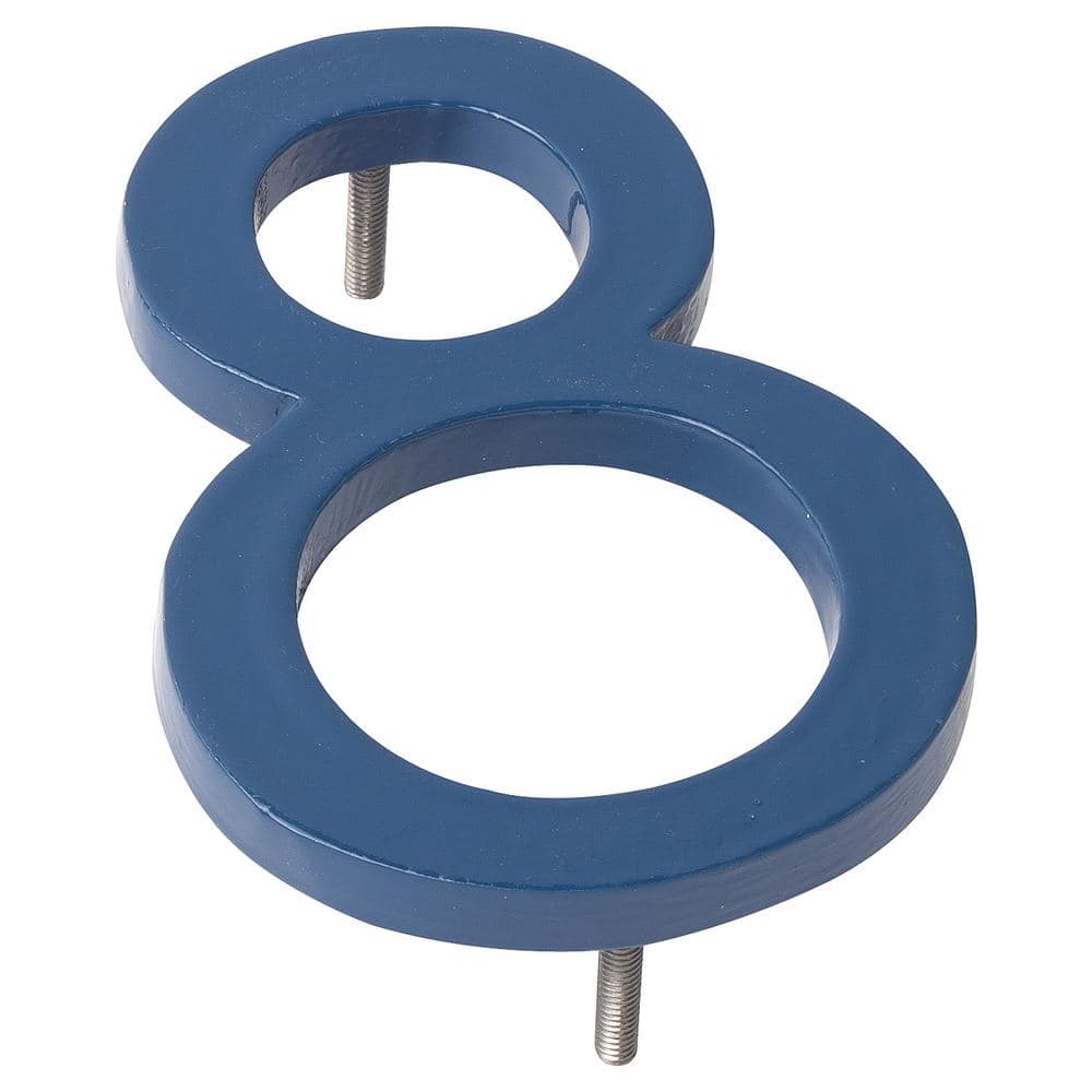 4 in. Sea Blue Aluminum Floating or Flat Modern House Number 8 price history on PriceWatchPro