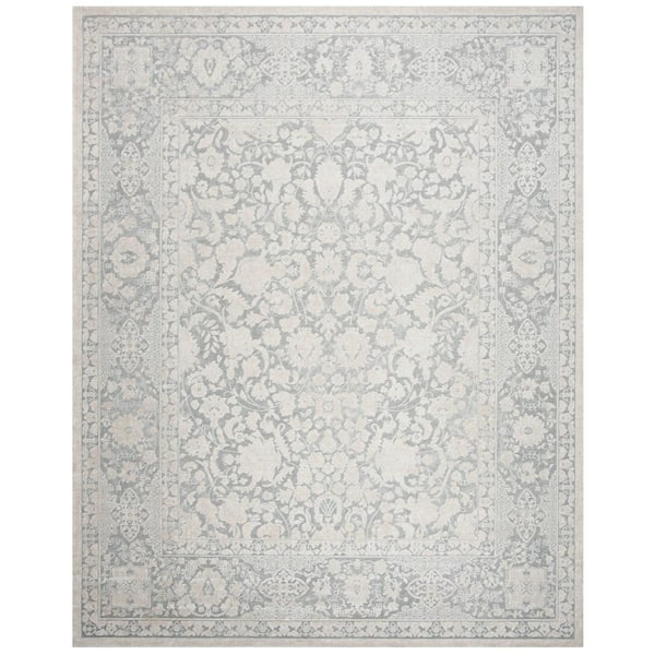 Reflection 10 ft. x 14 ft. Light Gray/Cream Oriental Area Rug