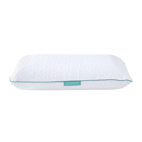 SLEEPENVIE Skyler White-Blue Cool Gel Memory Foam [24 in. X 16 in.] Pillow