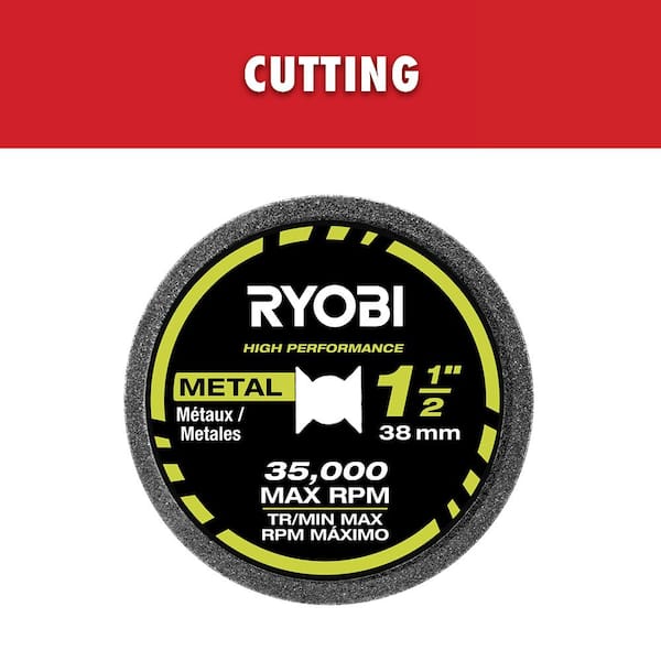 RYOBI Rotary Tool High Performance Twist Lock Metal Cutting Wheel (For Metal and Plastic)