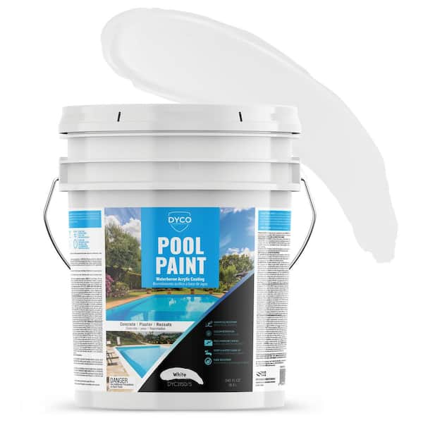 Dyco Pool Paint 5 Gal. 3150 White Semi-Gloss Acrylic Exterior Paint