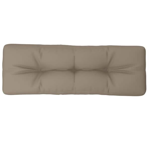 47.2 in. x 15.7 in. Brown Rectangular Outdoor Cushion for Bench with Deep Tufted