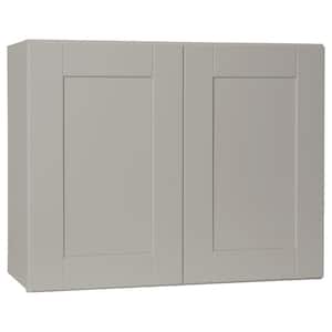 Shaker 30 in. W x 12 in. D x 24 in. H Assembled Wall Bridge Kitchen Cabinet in Dove Gray with Shelf