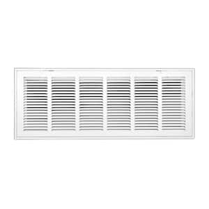 30 in. Wide x 12 in. High Return Air Filter Grille of Steel in White