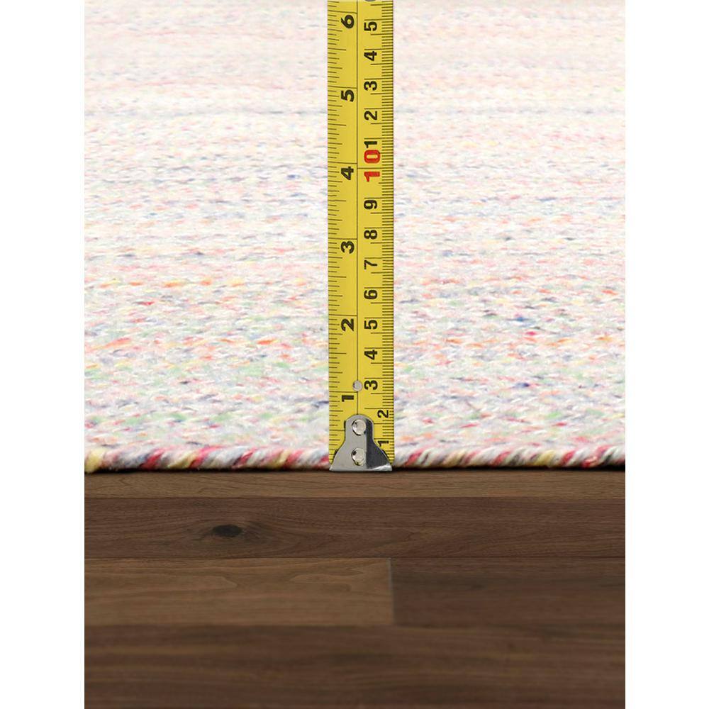 Handmade Blue Geometric Braided Synthetic Area Rug 5' x 8'