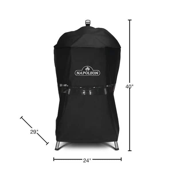 22 in. Charcoal Grill Cover for Leg Models in Black