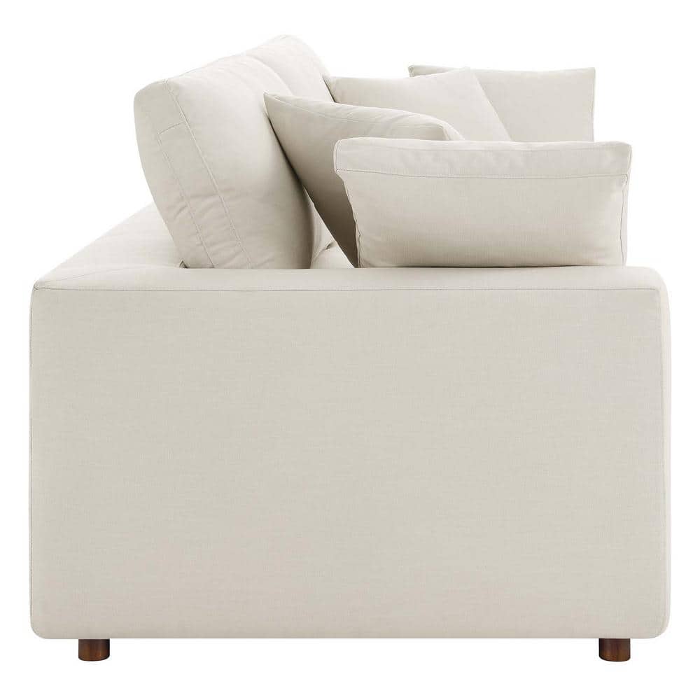 Light Beige Linen Lawson Sofa with Down Fill Cushions
