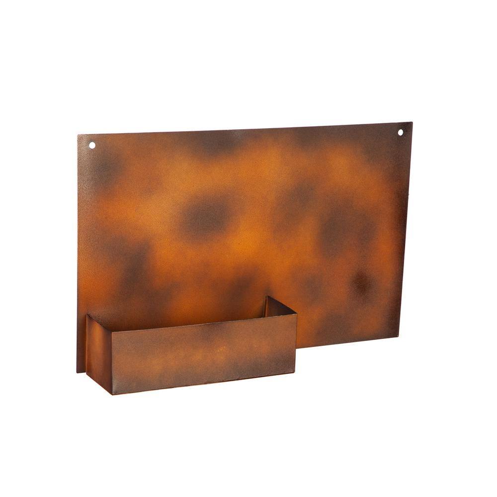 UPC 808412367540 product image for Rust Finish Metal Wall Planter | upcitemdb.com