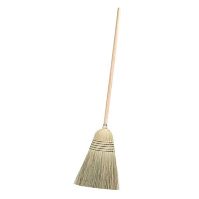 56 in. Blended Corn Bristle 5-Stitch Warehouse Janitorial Broom (12-Pack)