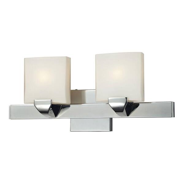 Titan Lighting 2-Light Wall Mount Chrome Bathbar-DISCONTINUED