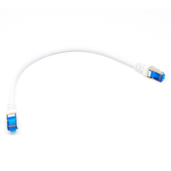1 ft. CAT 7 Round High-Speed Ethernet Cable - White