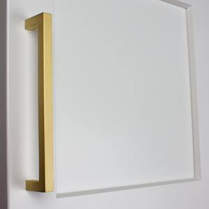 6-1/4 in. Satin Gold Solid Square Slim Cabinet Drawer Bar Center-to-Center Pulls (10-Pack)
