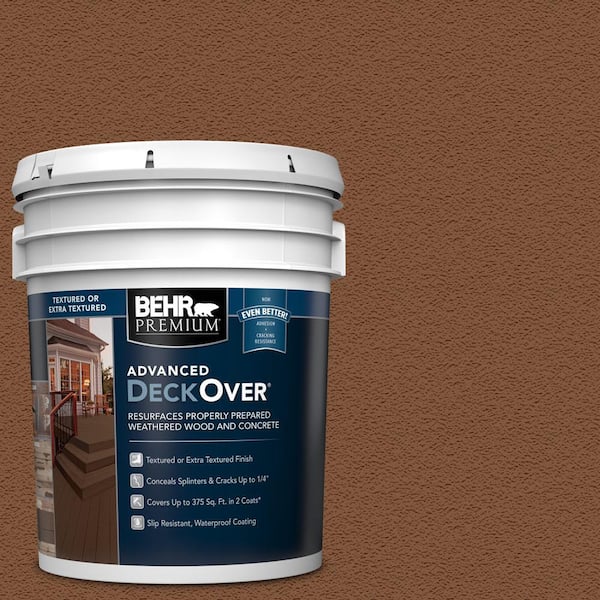 BEHR Premium Advanced DeckOver 5 gal. #SC-152 Red Cedar Textured Solid Color Exterior Wood and Concrete Coating
