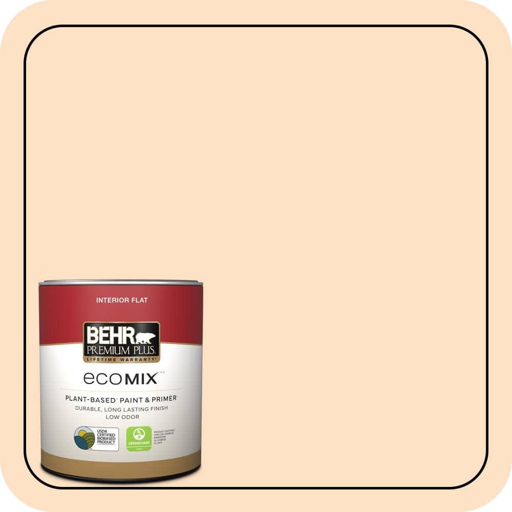 1 qt. #290C-2 Creamy Beige Flat EcoMix Plant-Based Interior Paint & Primer price history on PriceWatchPro