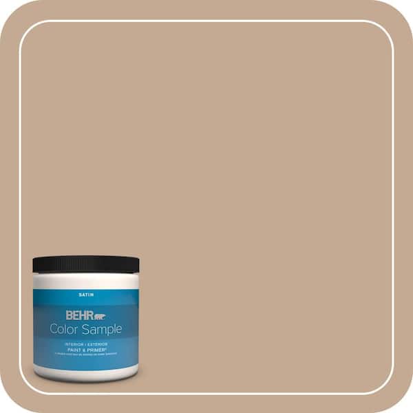 BEHR PREMIUM PLUS 8 oz. #MQ2-40 French Pastry Satin Enamel Interior/Exterior Paint & Primer Color Sample