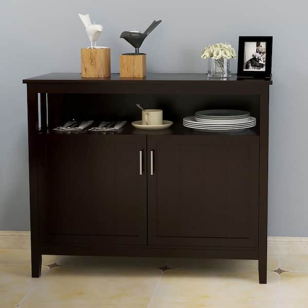 Kitchen Storage Sideboard And Buffet Server Cabinet in Brown
