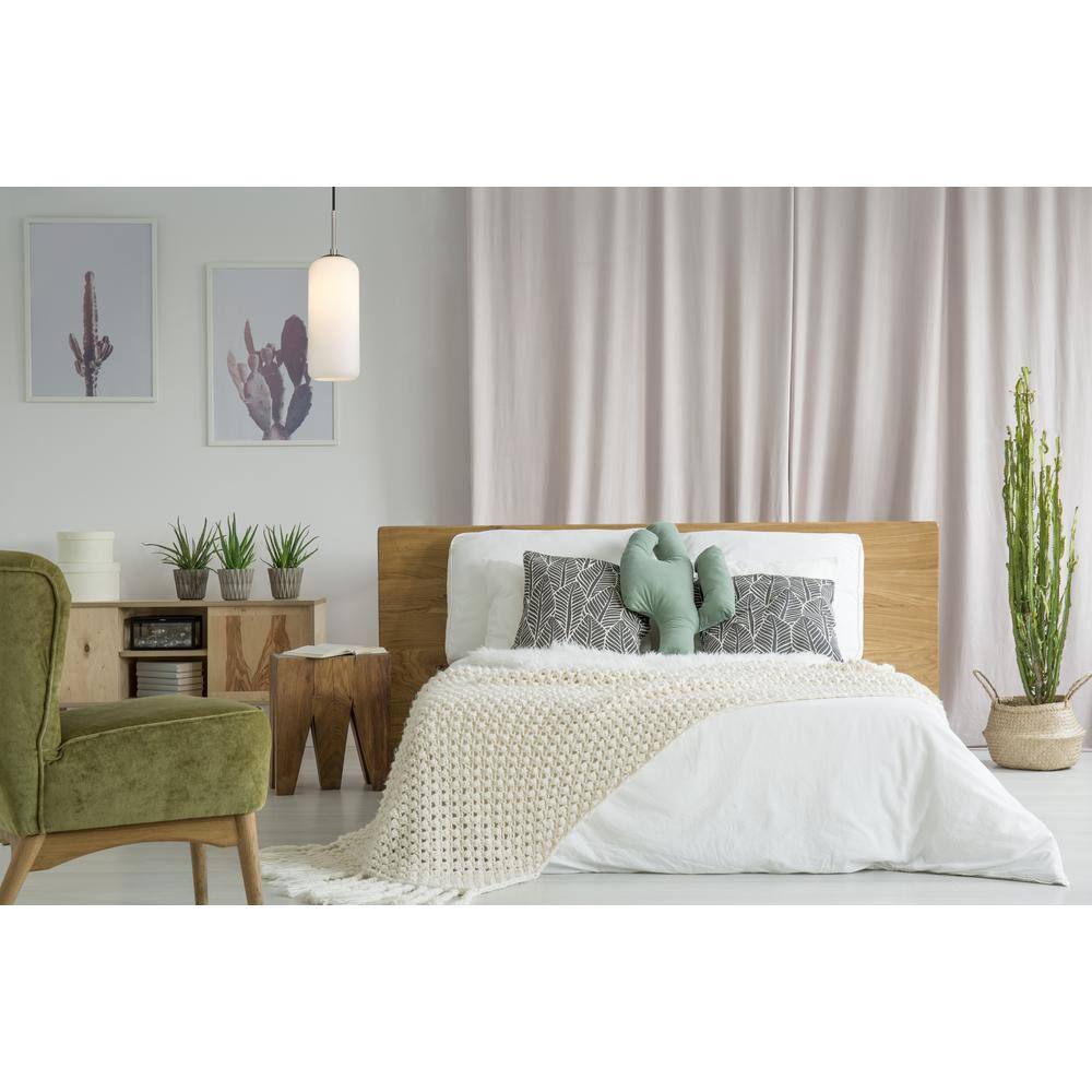 Monty 17" Brushed Nickel and Glass LED Pendant Light