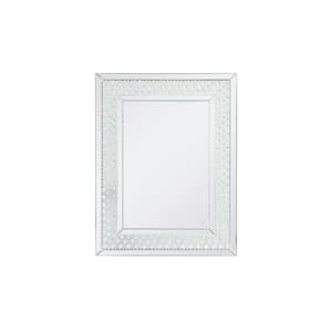 Timeless Home 28 in. W x 36 in. H Contemporary Rectangular Iron Framed LED Wall Bathroom Vanity Mirror in Clear Mirror