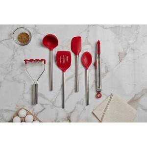 Cayenne Red Silicone and Stainless Steel 6-Piece Utensil Set