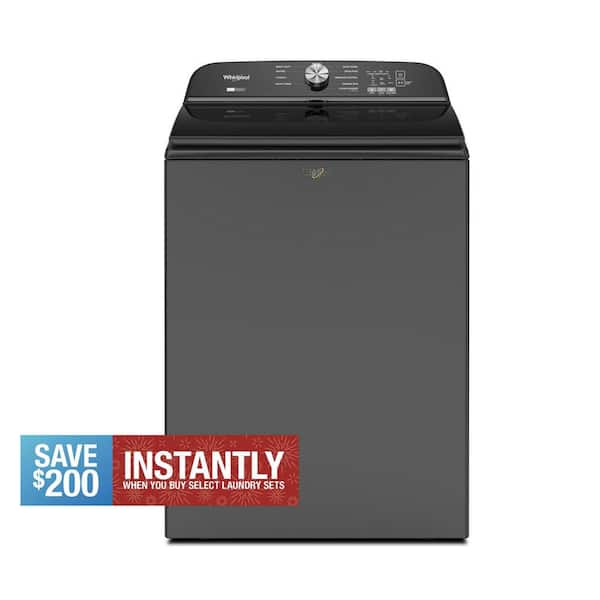 5.2 - 5.3 cu. ft. Top Load Washer in Volcano Black with Removable Agitator