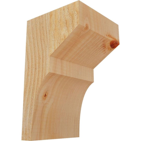Ekena Millwork 6 in. x 6 in. x 10 in. Douglas Fir Monterey Rough Sawn Corbel