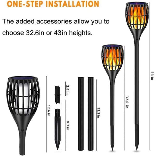 Solar Light Outdoor Upgraded 43 Flickering Flames Torch Light Solar Garden Lights 4Pack