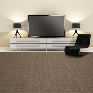 Everest - Chestnut - Brown Commercial 24 x 24 in. Peel and Stick Carpet Tile Square (60 sq. ft.)